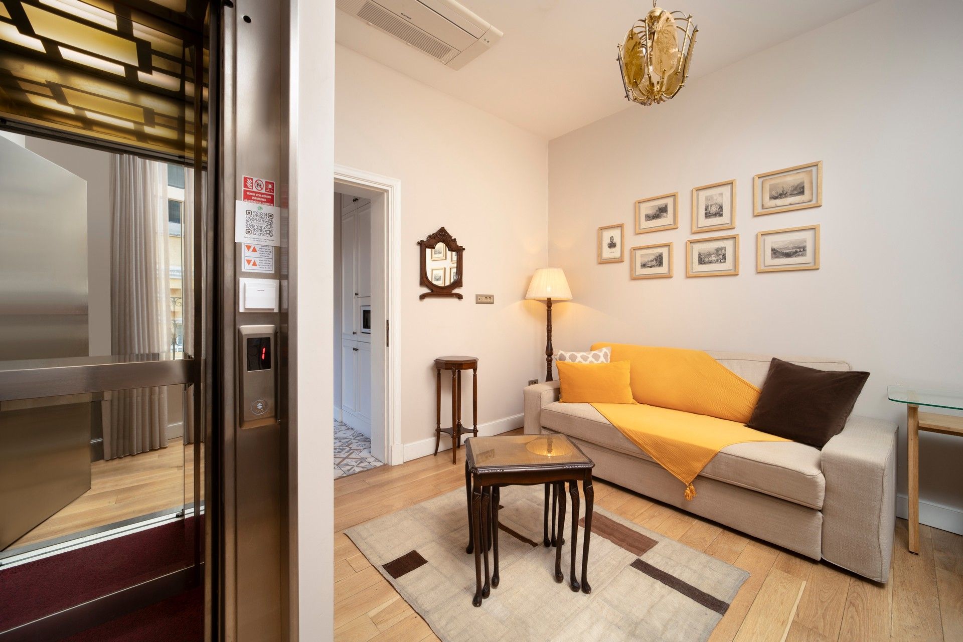 One-Bedroom Balcony Apartment at Hammamhane — interior view in warm natural light.